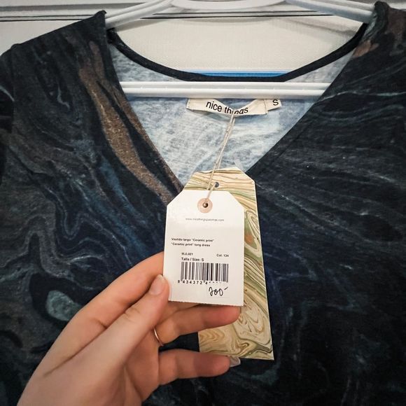 🌀Nice Things🌀 Marble Print Wool Blend Maxi Dress - Picture 8 of 10